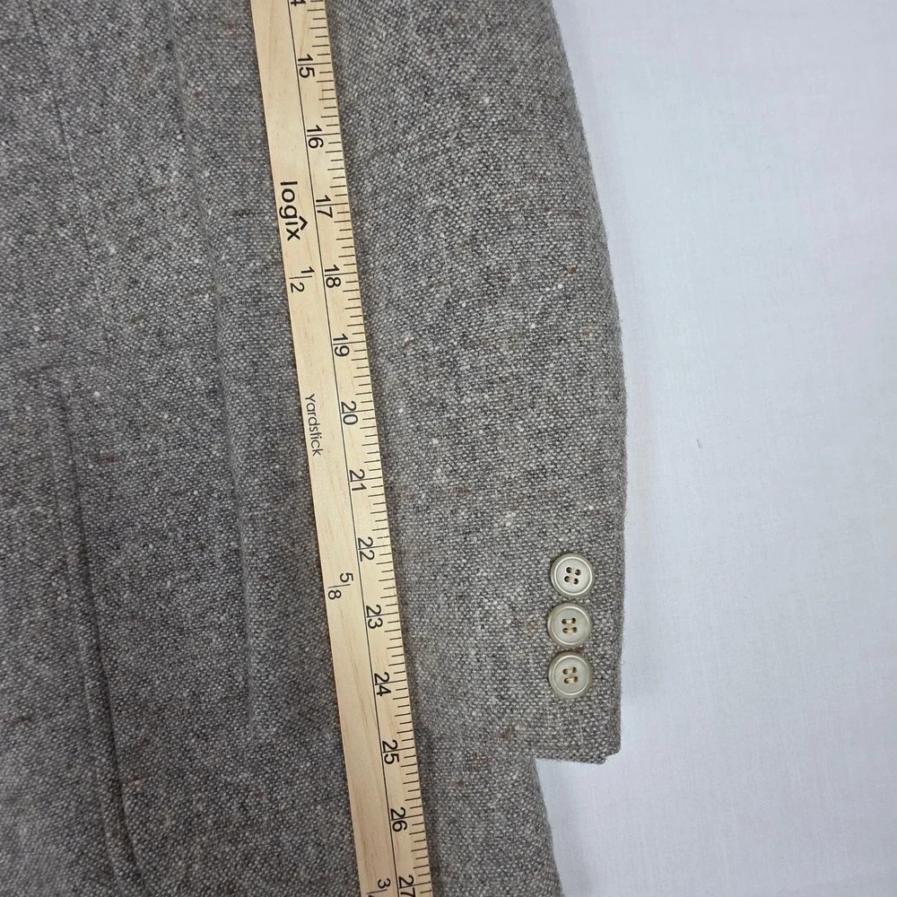 VTG Strathmore 100% Pure Wool Tweed Blazer Sport Coat Mens 44R Gray Two Button